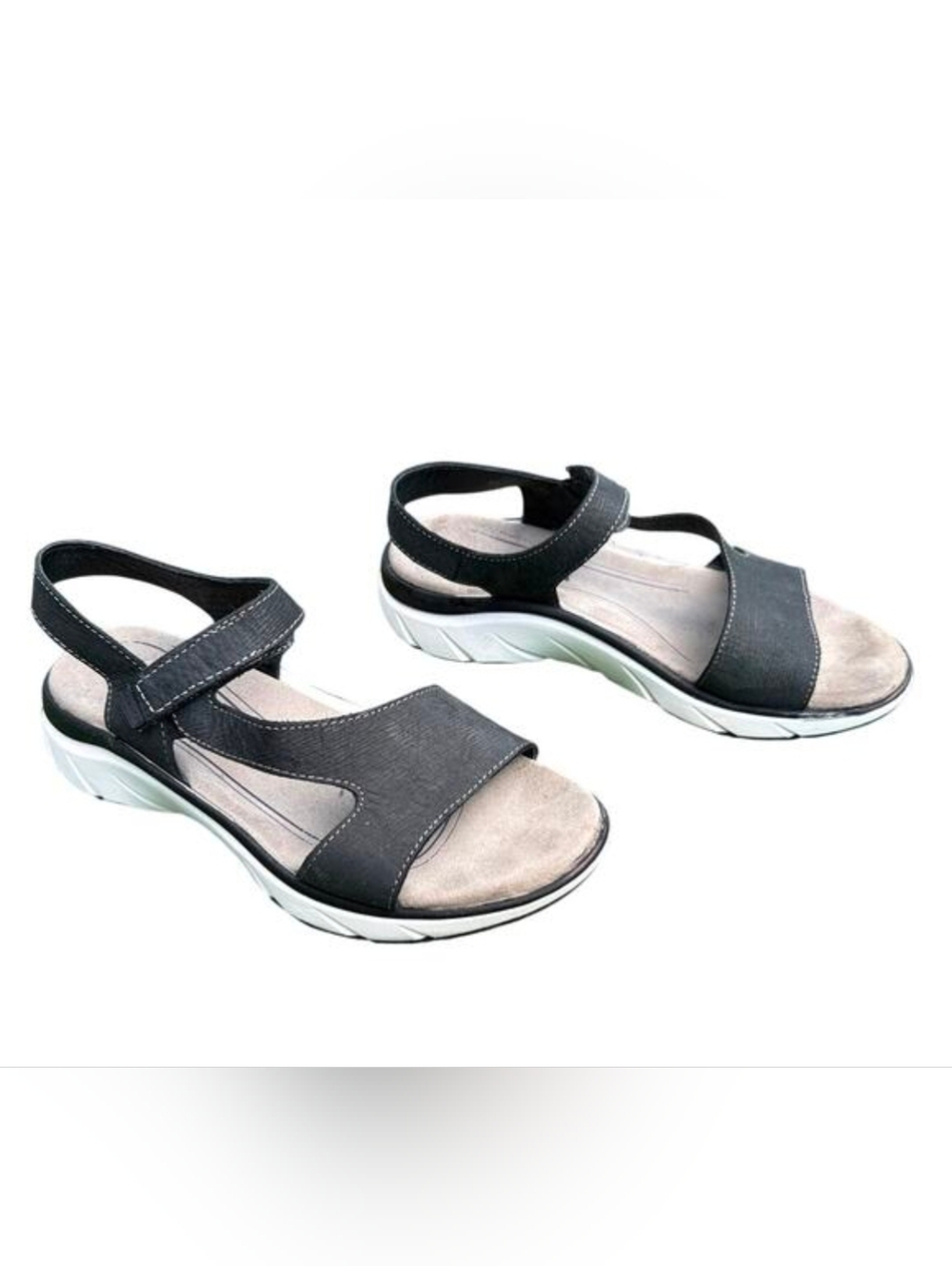 Bionica Comfort Sandals Women’s Size 8 Black Adjustable Strap Walking Casual